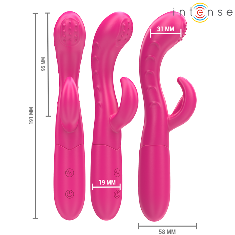 Intense Amara Stimolatore Clitoride a Lingua Rosa 10 Modi