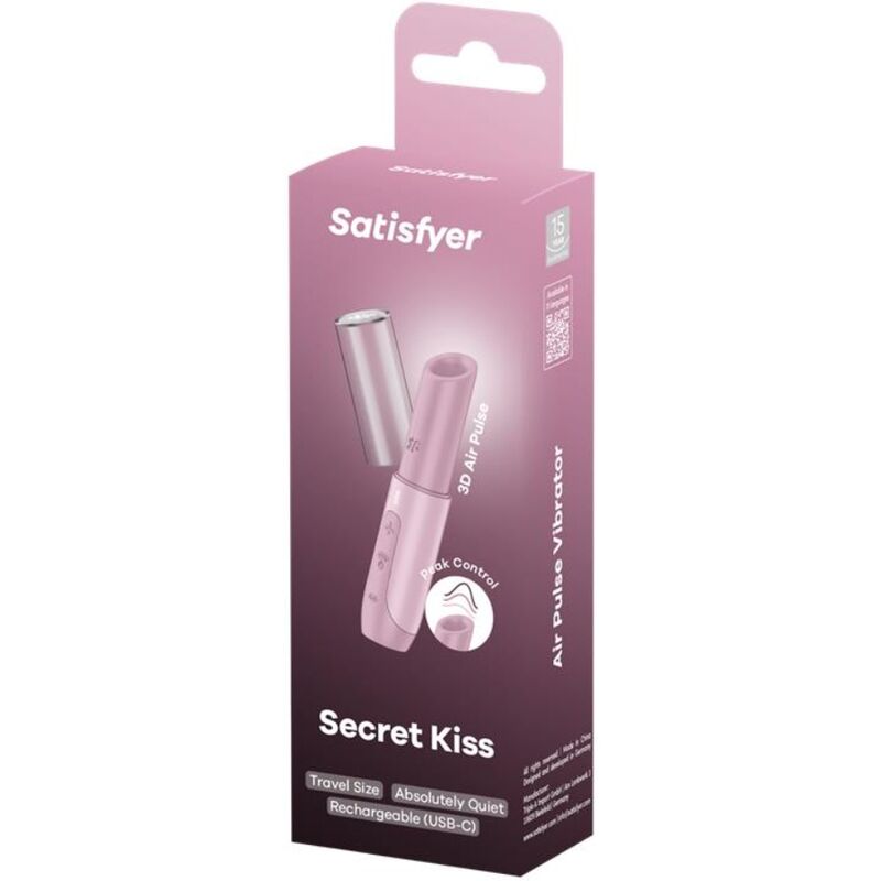 Satisfyer Secret Kiss stimolatore clitoride rosa rossetto