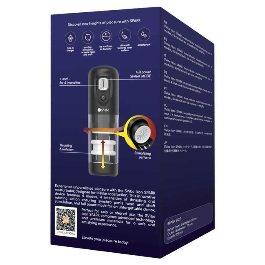 Snail Vibe Ikon Spark masturbatore spinta rotazione
