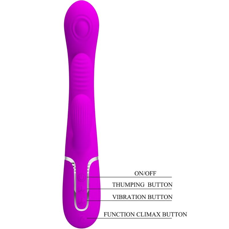 Pretty Love Shania vibratore rabbit con linguetta 7+7