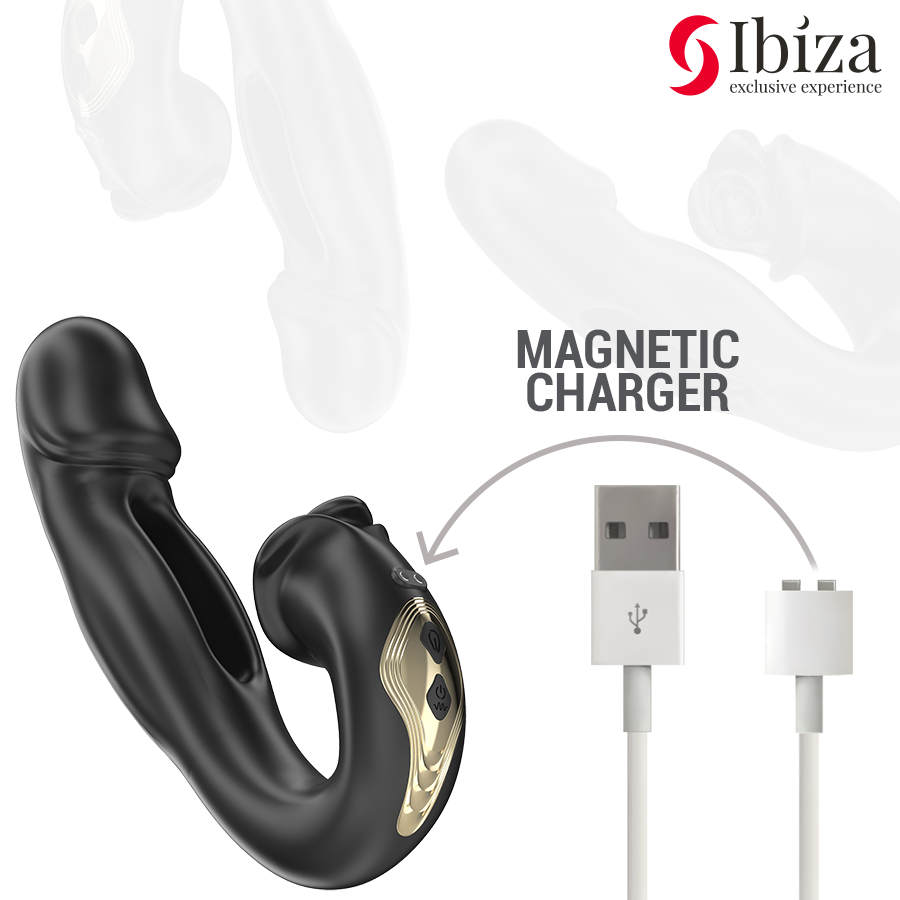IBIZA Rose vibratore clitoride sfarfallio silicone
