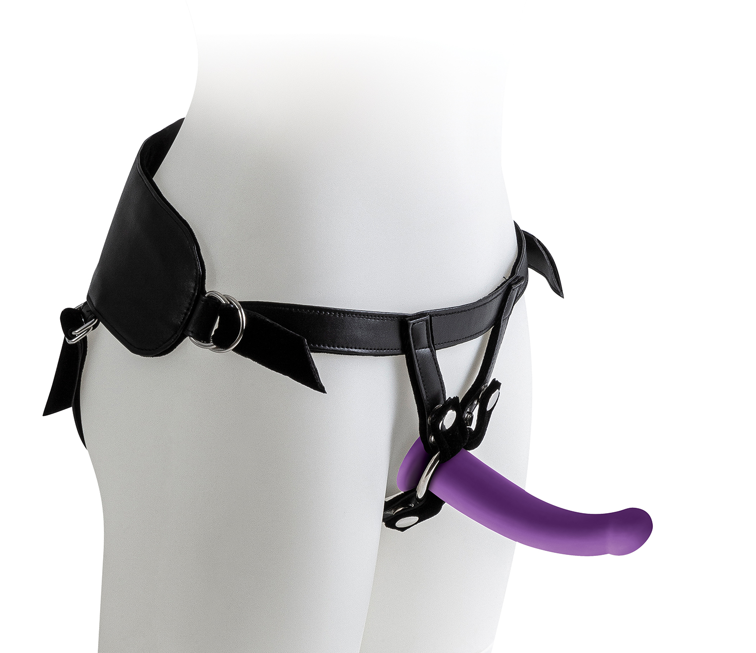Love Hit by Virgite strap-on imbracatura con dildo viola taglia M
