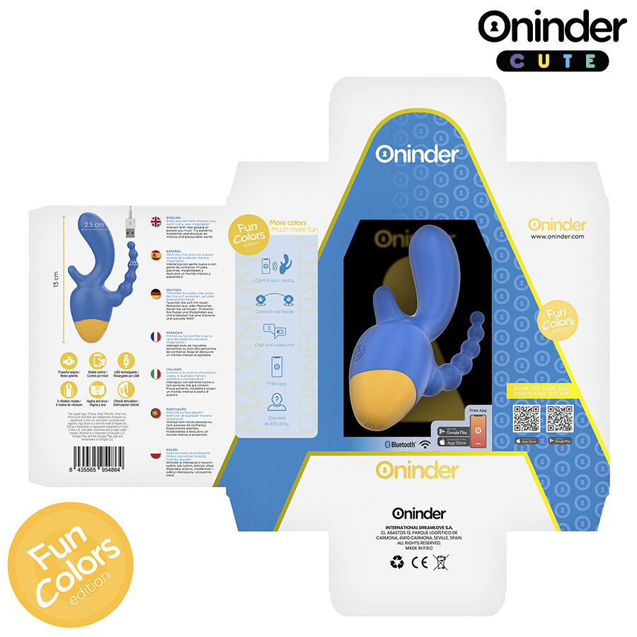 ONINDER Love 3 Some vibratore triplo silicone app