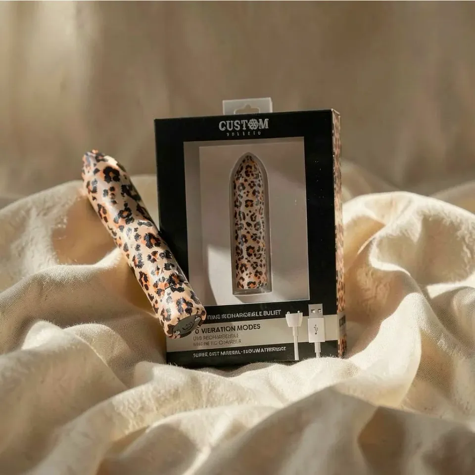 Custom Bullets Leopard bullet vibratore silicone impermeabile