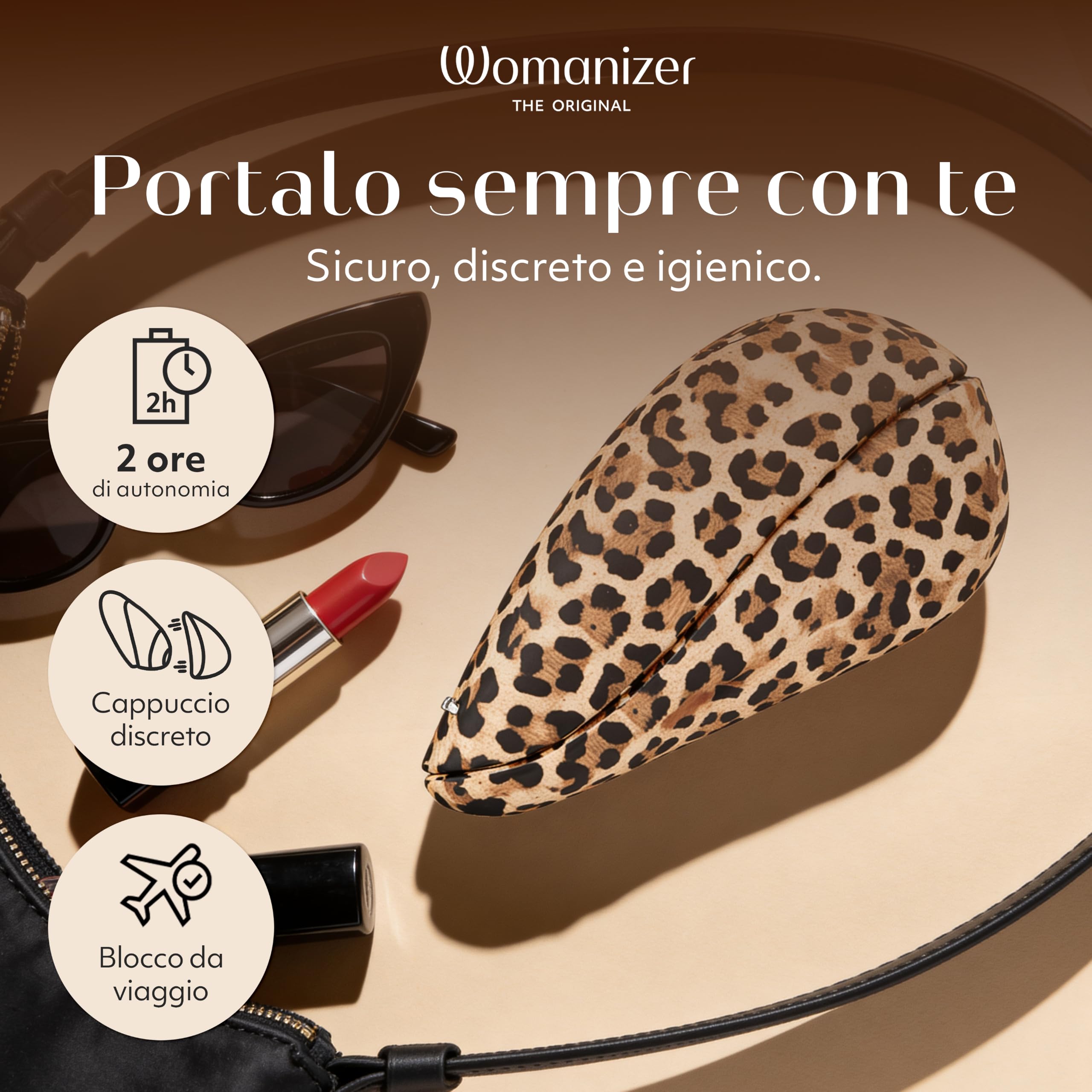 Womanizer Liberty 2 succhia clitoride leopardo impermeabile