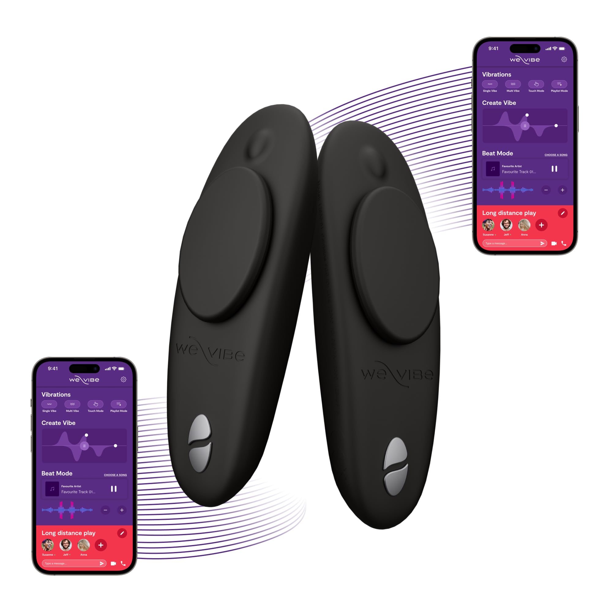 We-Vibe Tease Us Moxie Set 2 Vibratori Slip neri