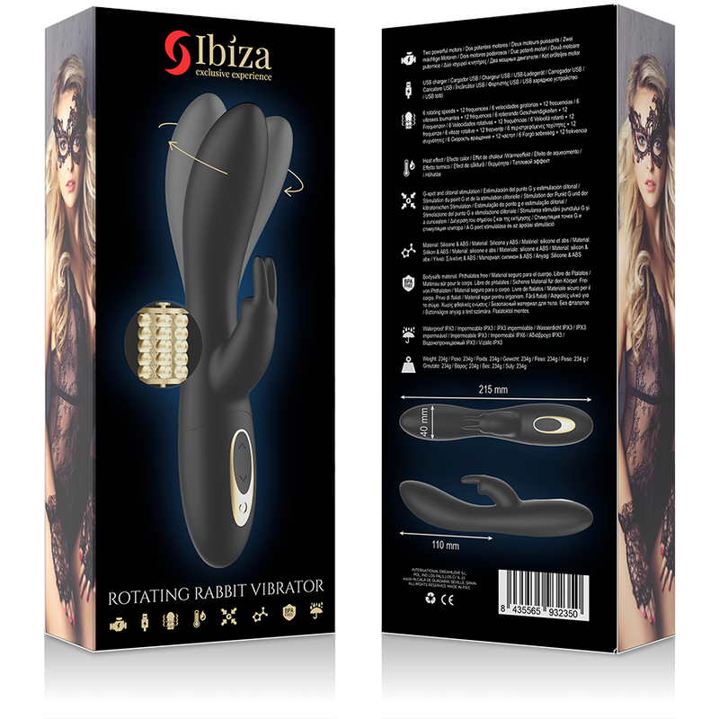 Ibiza Euphoric Spinning Rabbit vibratore rotante 2 motori