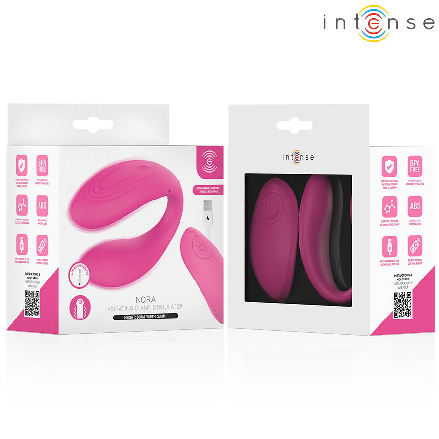 Intense Nora vibratore di coppia a U rosa 10 programmi