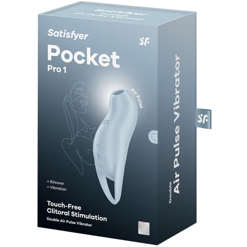 Satisfyer Pocket Pro 1 Stimolatore Air Pulse Azzurro