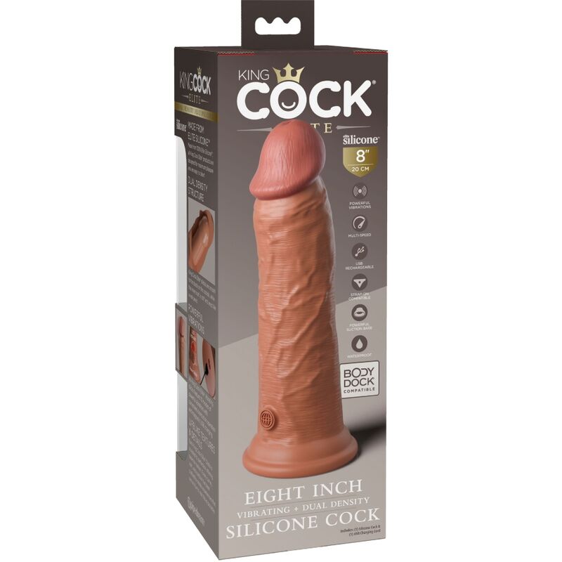 Pipedream King Cock Elite dildo vibrante 20,3 cm caramel