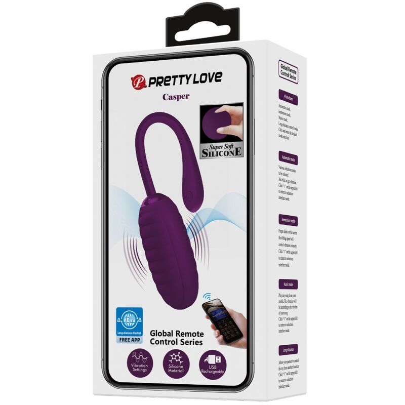 Pretty Love Casper uovo vibrante viola con app