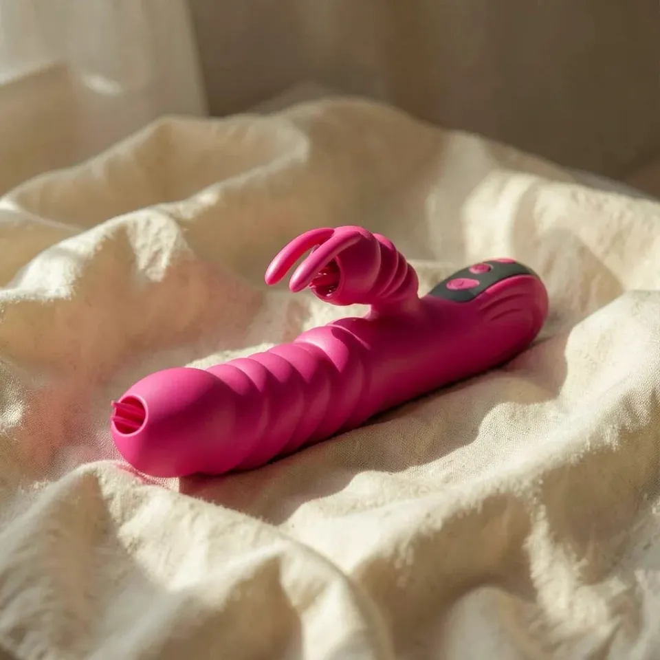 Armony Rabbit Double Tongue vibratore fucsia 23 cm riscaldante