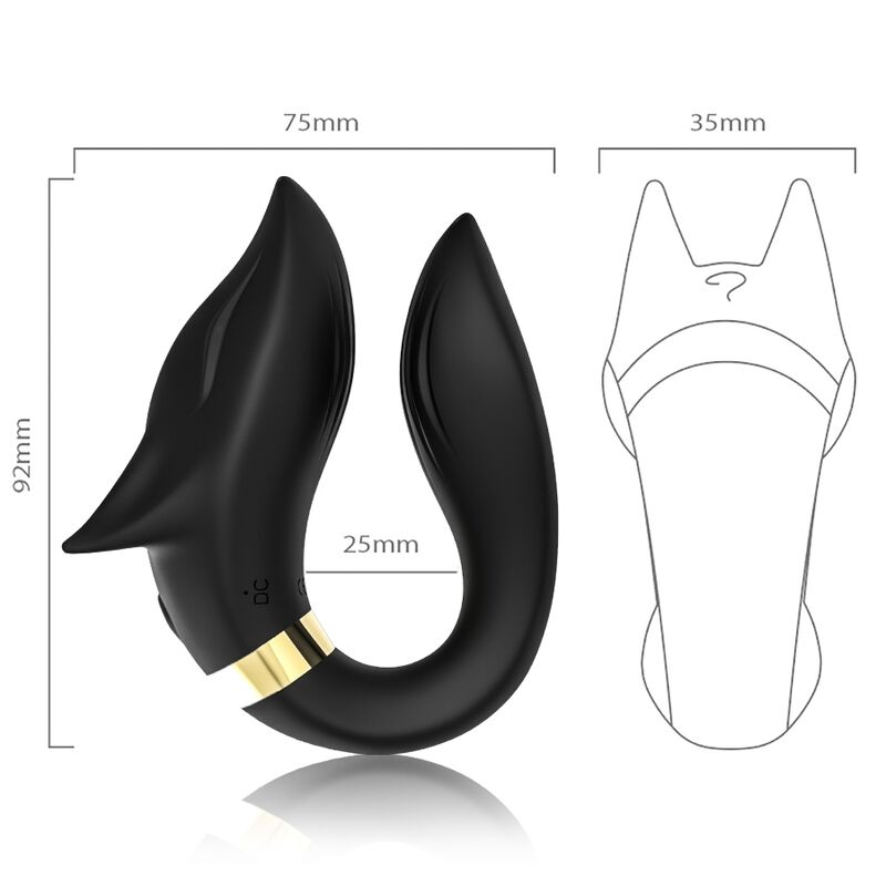 Armony Fox Vibratore di Coppia 18 Modi Nero