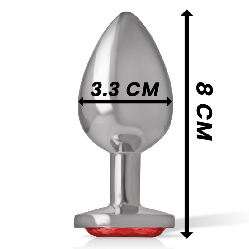 Intense Gioiello Rosso plug anale metallo M rosso