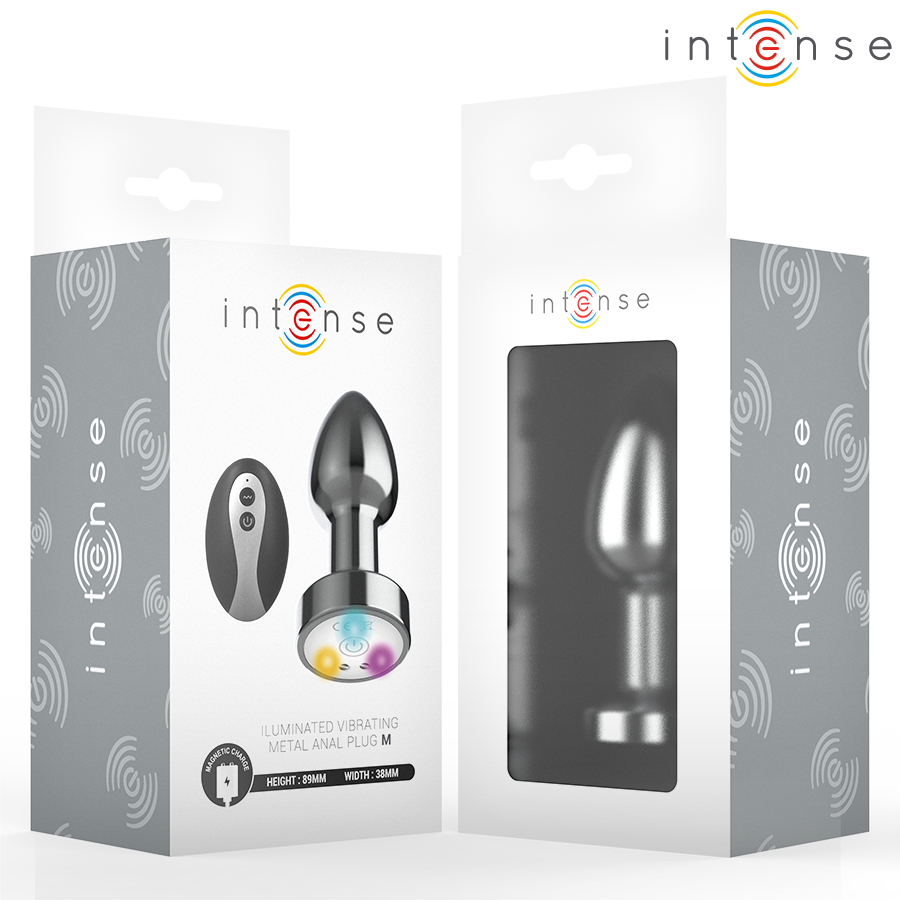 Intense Plug Anale LED metallo taglia M con telecomando