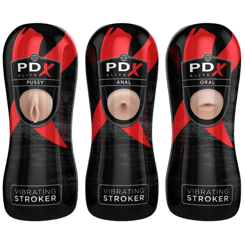 PDX Elite Set Stroker 12 pz masturbatori misti vibrante