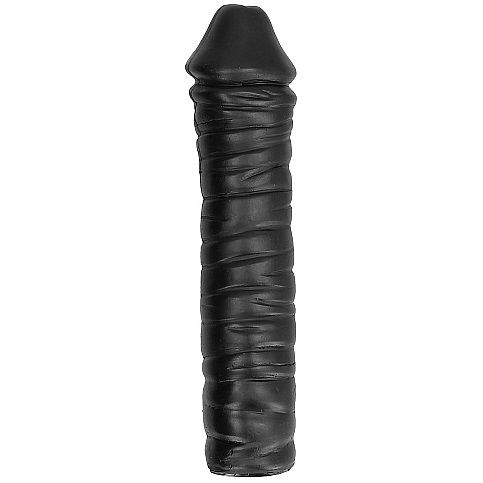 All Black Dong scanalato 38 cm dildo 9 cm diametro