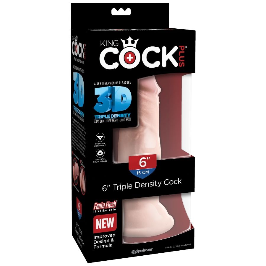 Pipedream King Cock Plus Triple Density dildo realistico 15 cm
