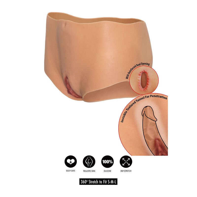 Hidden Desire Alter Ego Open Brief slip anatomico in silicone