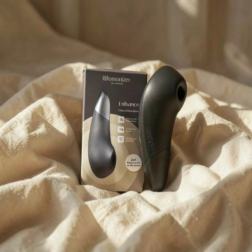 Womanizer Enhance stimolatore clitorideo nero Pleasure Air