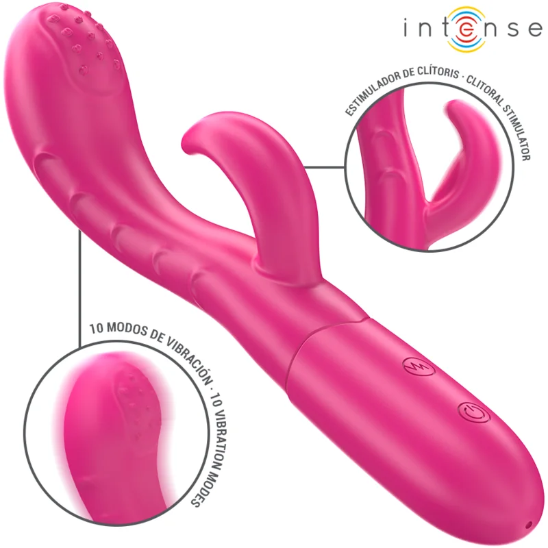 Intense Amara Stimolatore Clitoride a Lingua Rosa 10 Modi