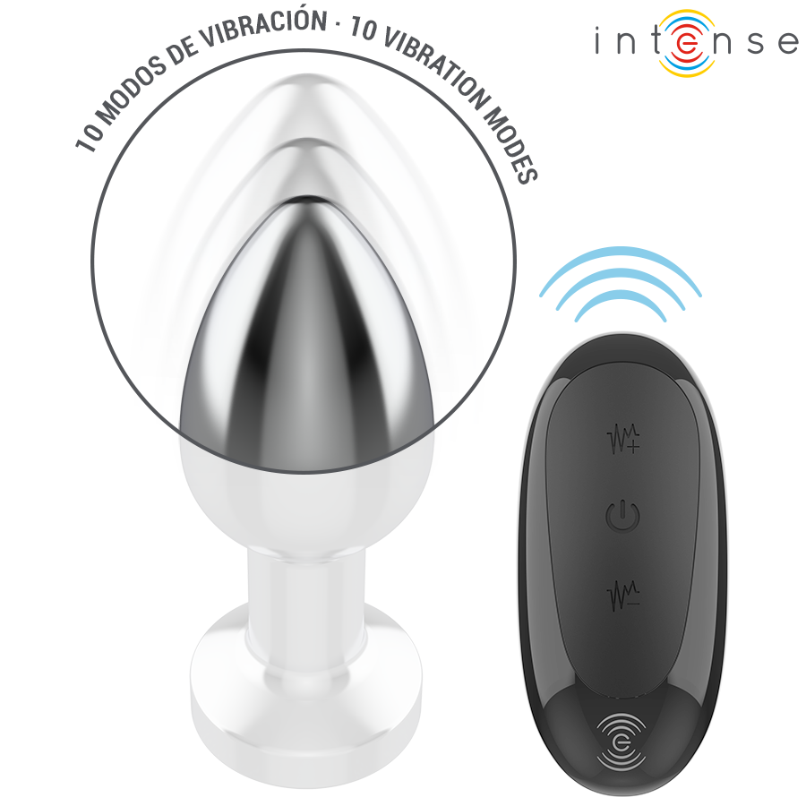 Intense Plug Vibrante M plug anale metallo telecomando