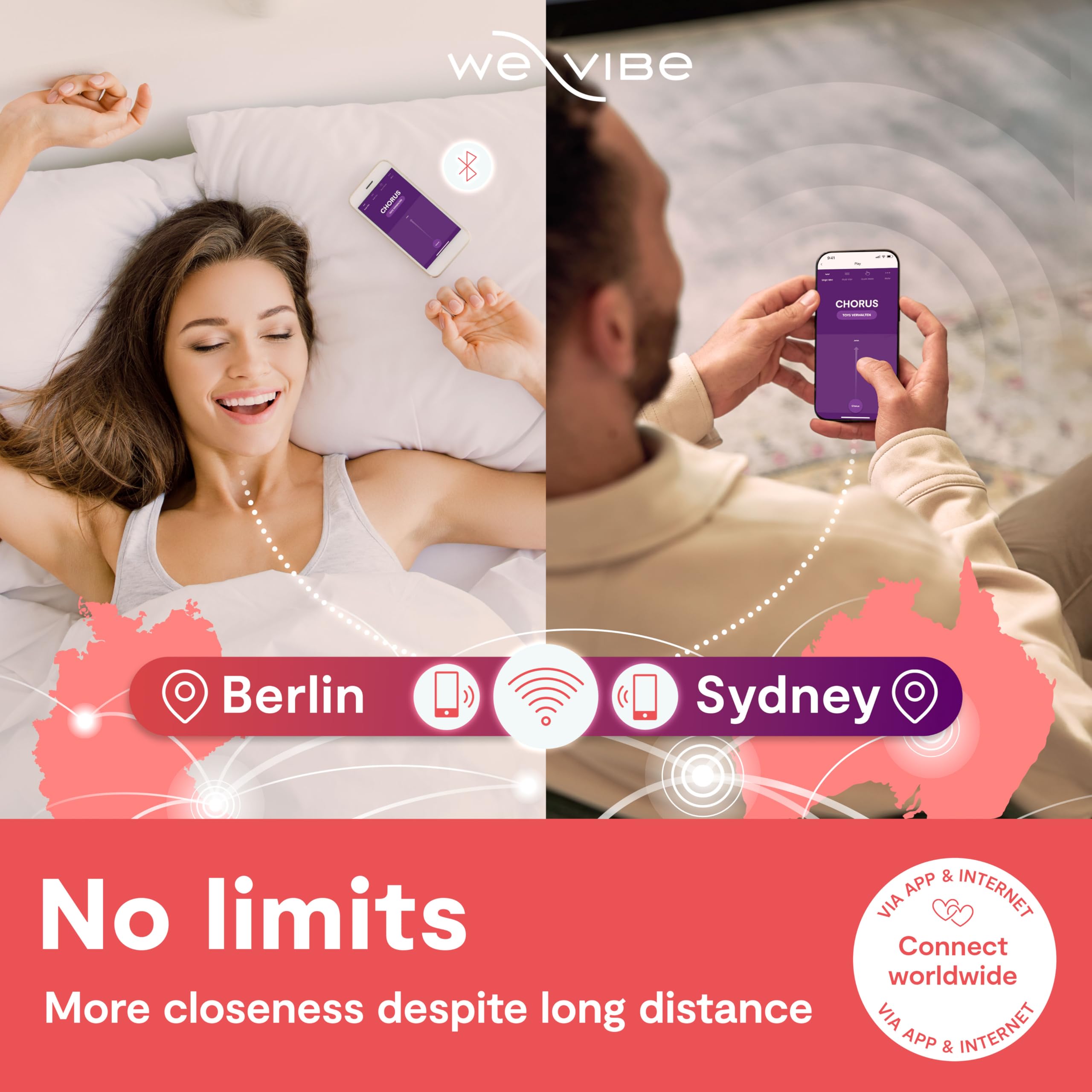 We-Vibe Chorus vibratore coppia arancione con app