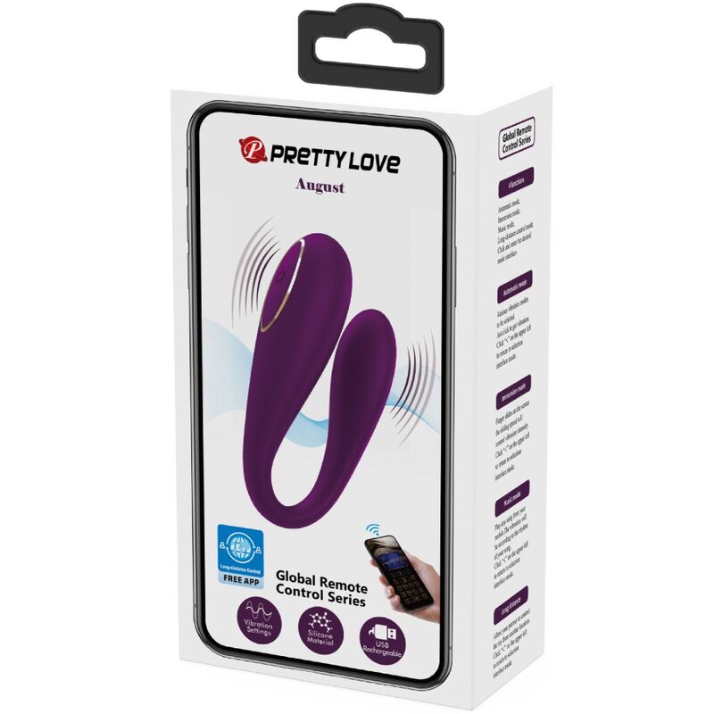 Pretty Love August vibratore di coppia con app viola