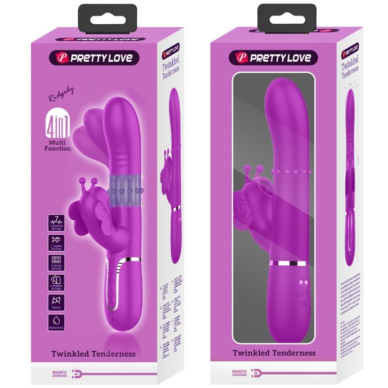 Pretty Love Farfalla 4 in 1 vibratore fucsia multifunzione