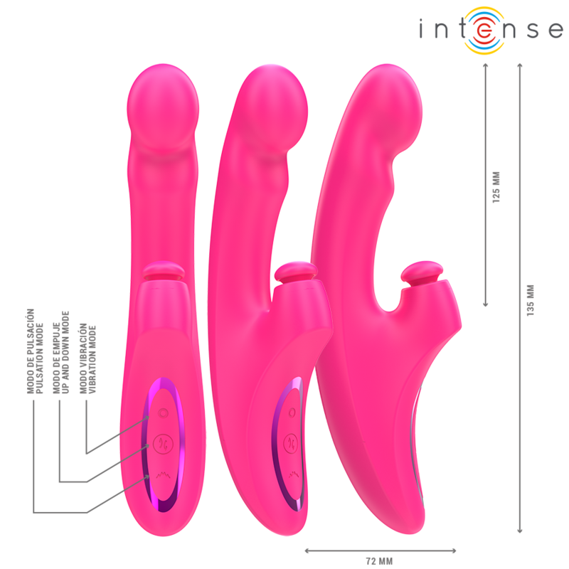 Intense Emi rosa vibratore clitoride aspirazione 13,5 cm