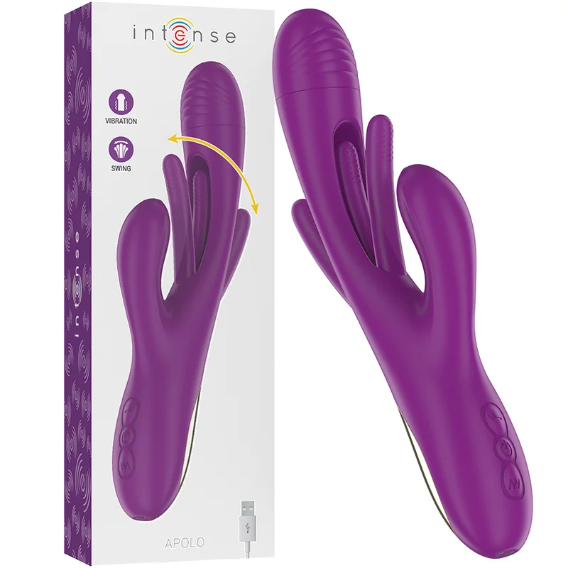 Intense Apolo vibratore con lingua oscillante viola