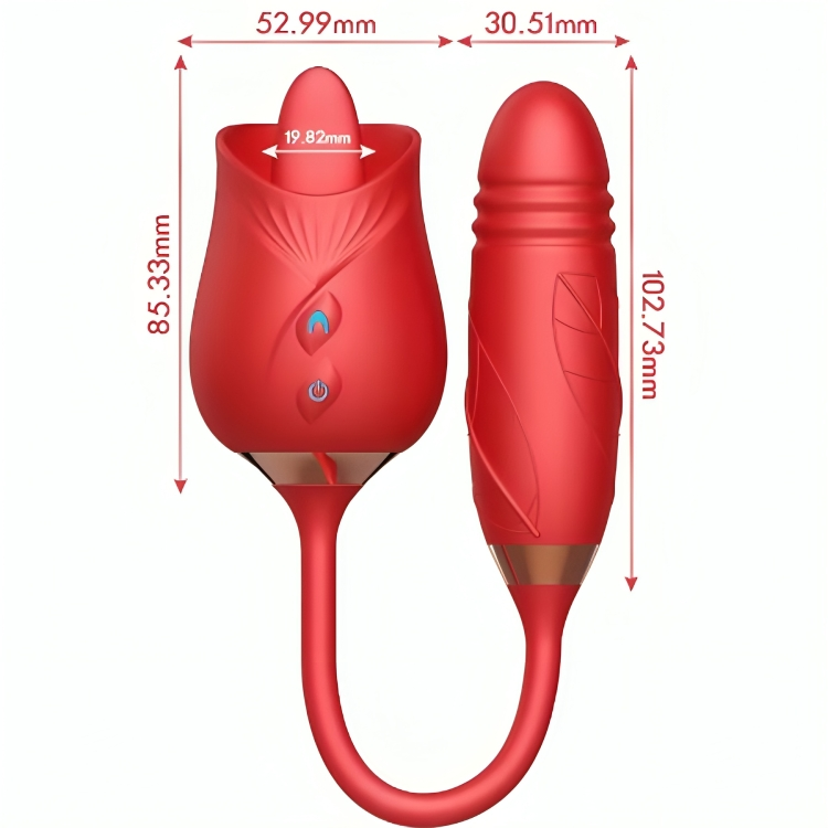 Armony Delight Flower stimolatore clitoride rosso 10 modi