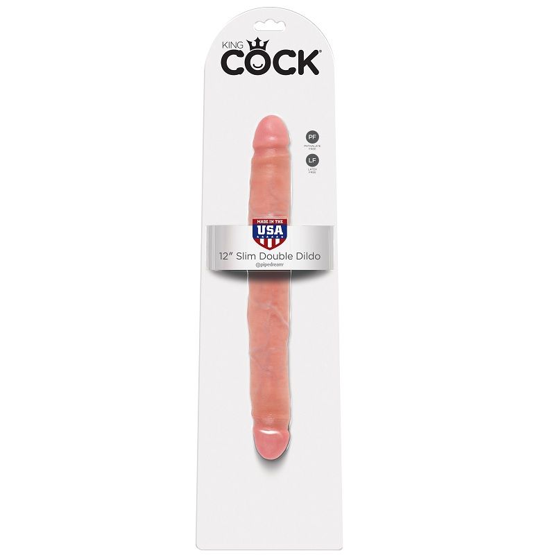 King Cock Doppio Sottile dildo doppio 30 cm body-safe