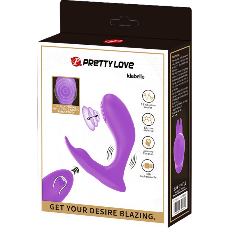 Pretty Love Idabelle vibratore rabbit viola telecomando