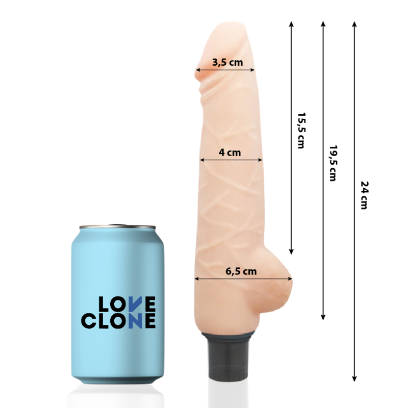 LoveClone Harald vibratore realistico autolubrificante 24 cm
