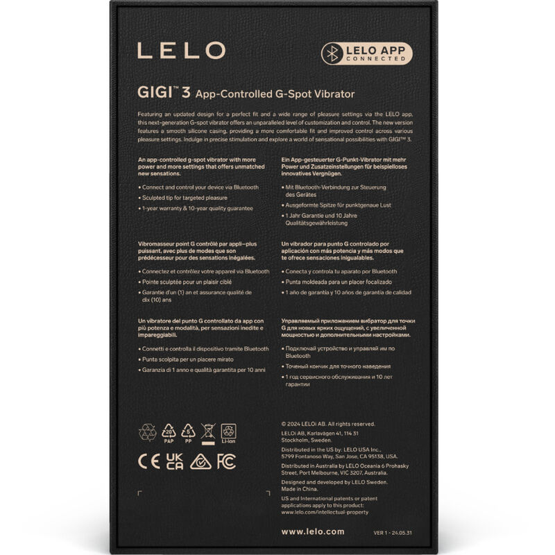 Lelo GIGI 3 vibratore punto G blu silenzioso