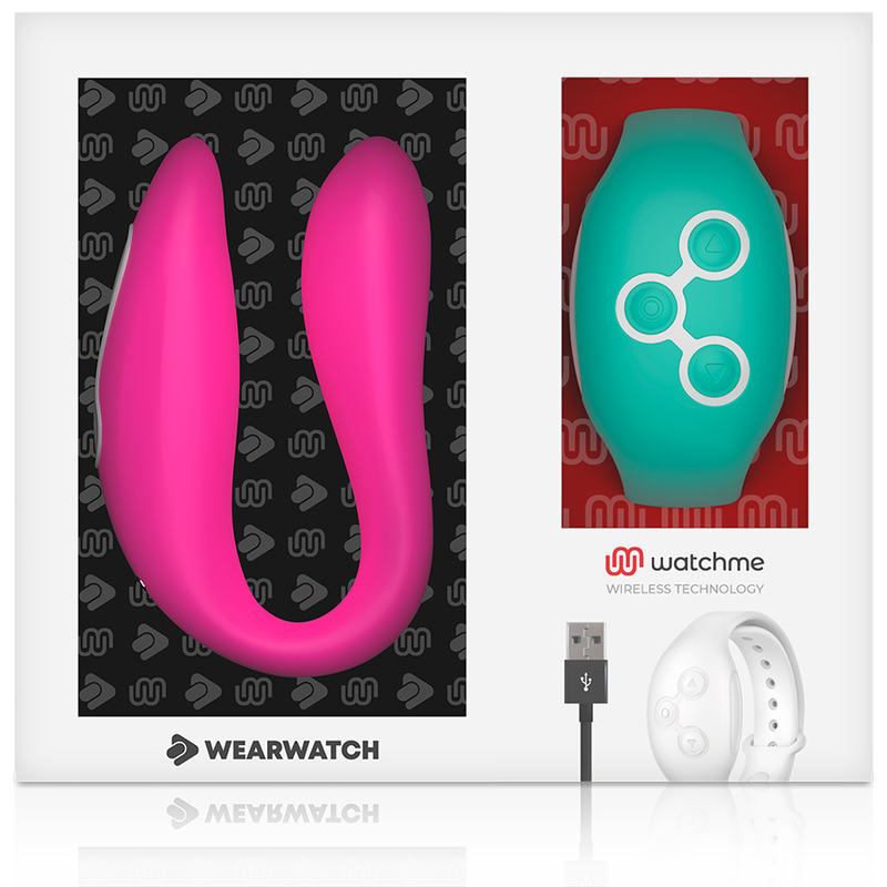 Wearwatch Dual vibratore di coppia orologio fucsia 2 motori