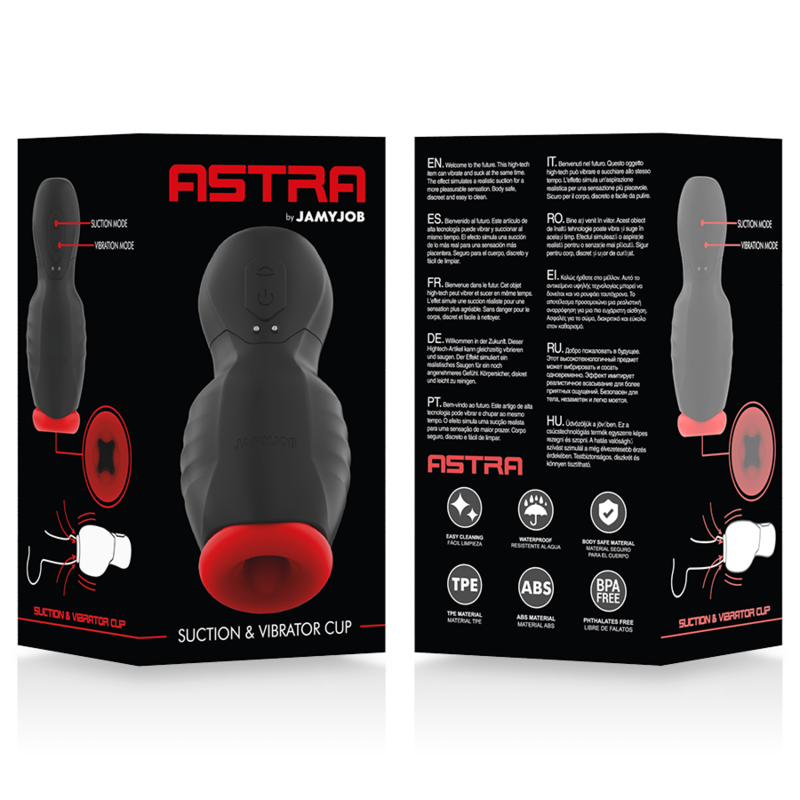 Jamyjob Astra masturbatore vibrante con aspirazione