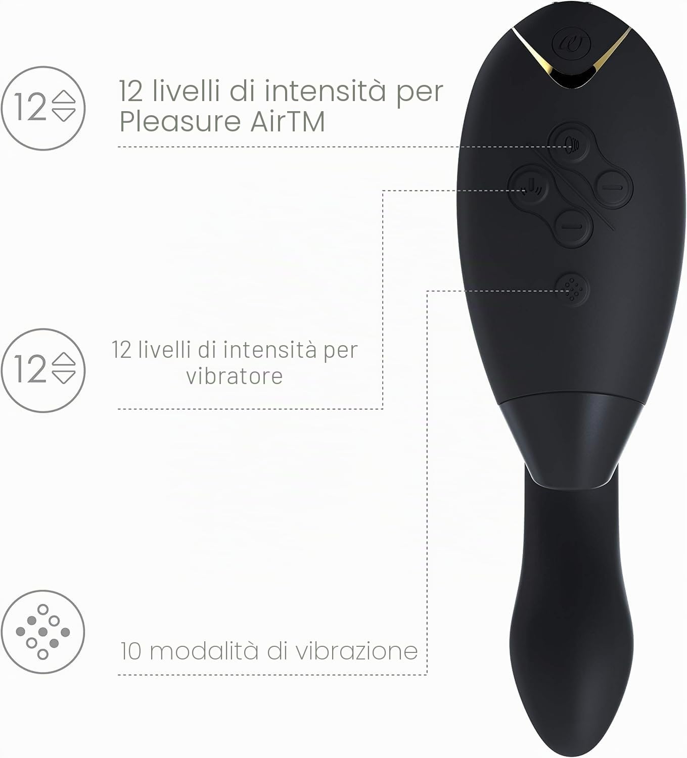 Womanizer InsideOut stimolatore rabbit nero doppia stimolazione