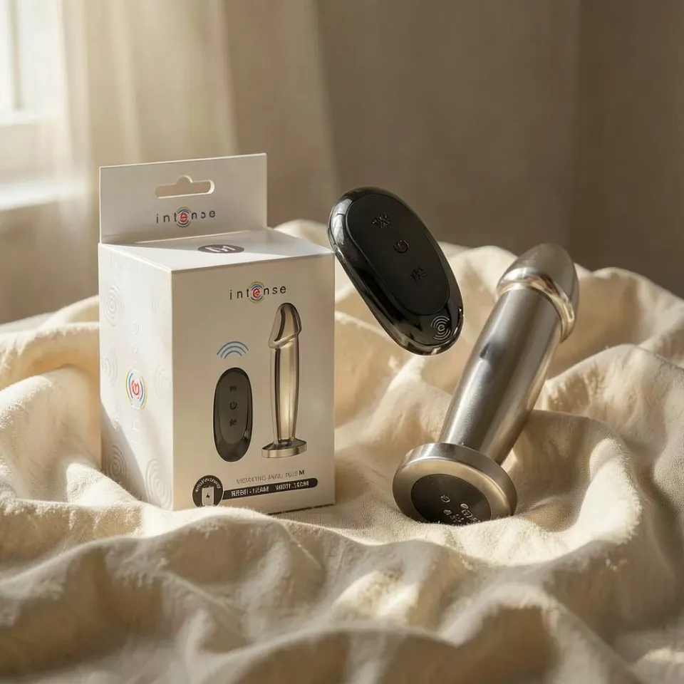 Intense Plug Vibrante Metallo M anatomico telecomando