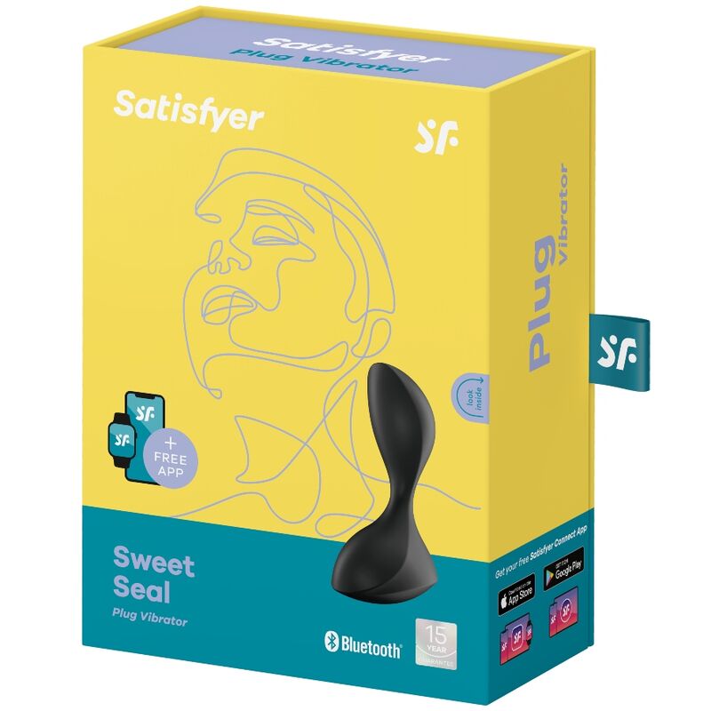 Satisfyer Sweet Seal Connect App plug anale vibrante nero