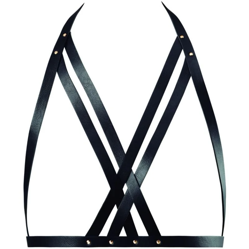 Bijoux Indiscrets Maze Halter harness nero regolabile