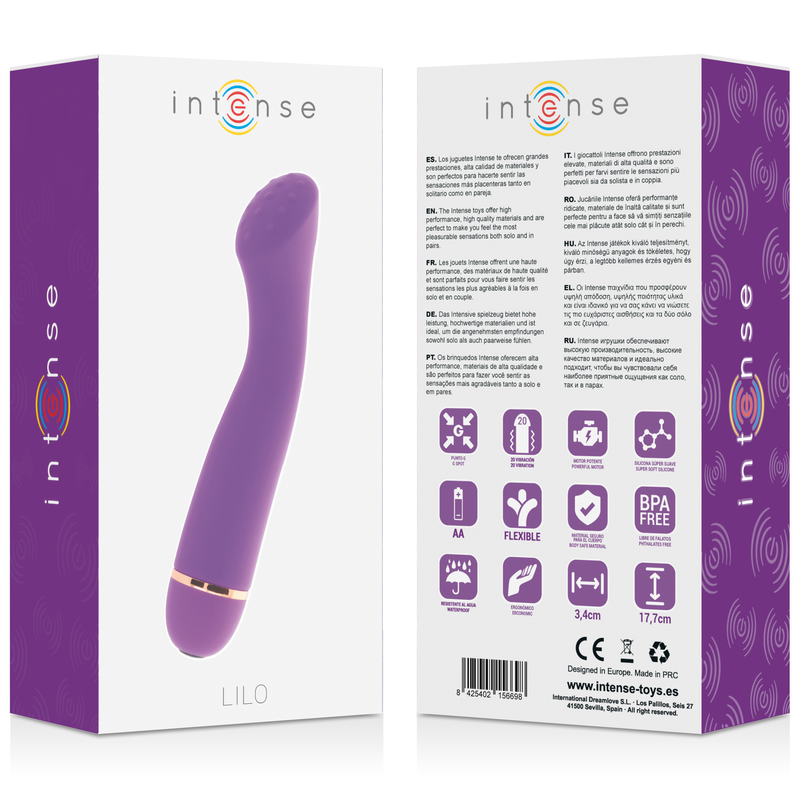 Intense Lilo Vibratore Punto G Lilla 20 Modalità