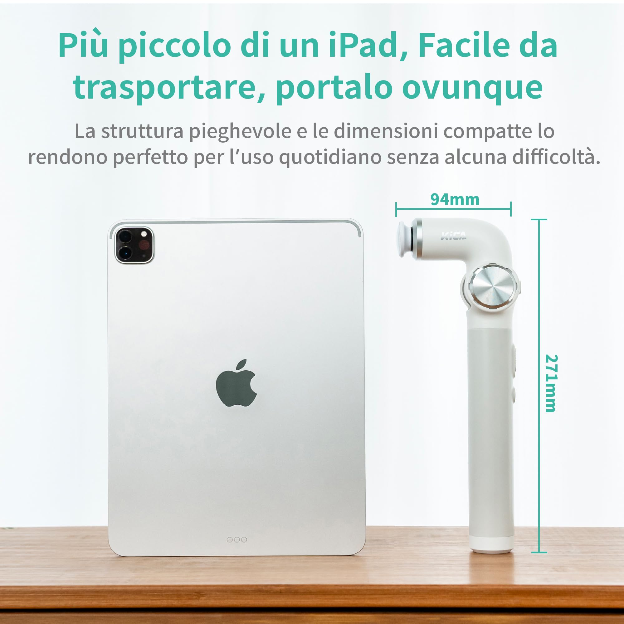 KiCA EVO Mini pistola massaggio 5 testine silenziosa