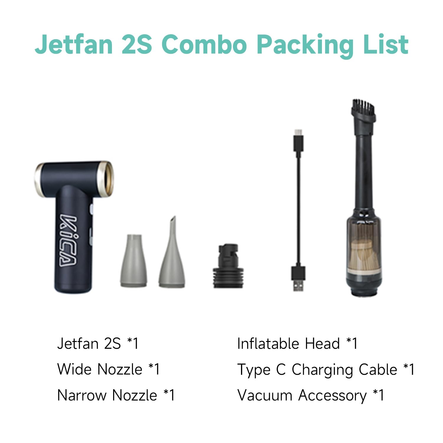 Kica JetFan 2S Kit spolverino aria nero metallo