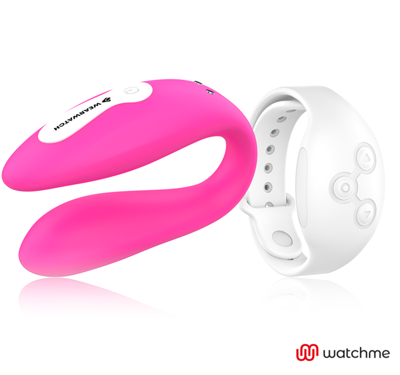 WATCHME Dual vibratore coppia telecomando fucsia neve