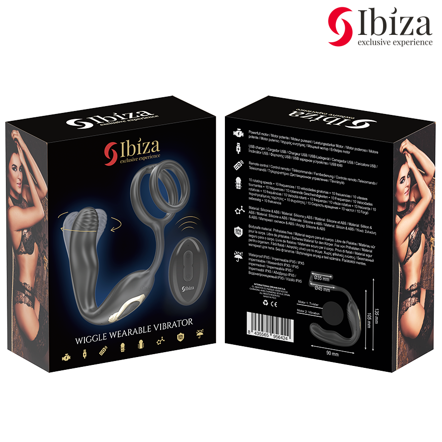 IBIZA Wiggle plug anale rotante con telecomando