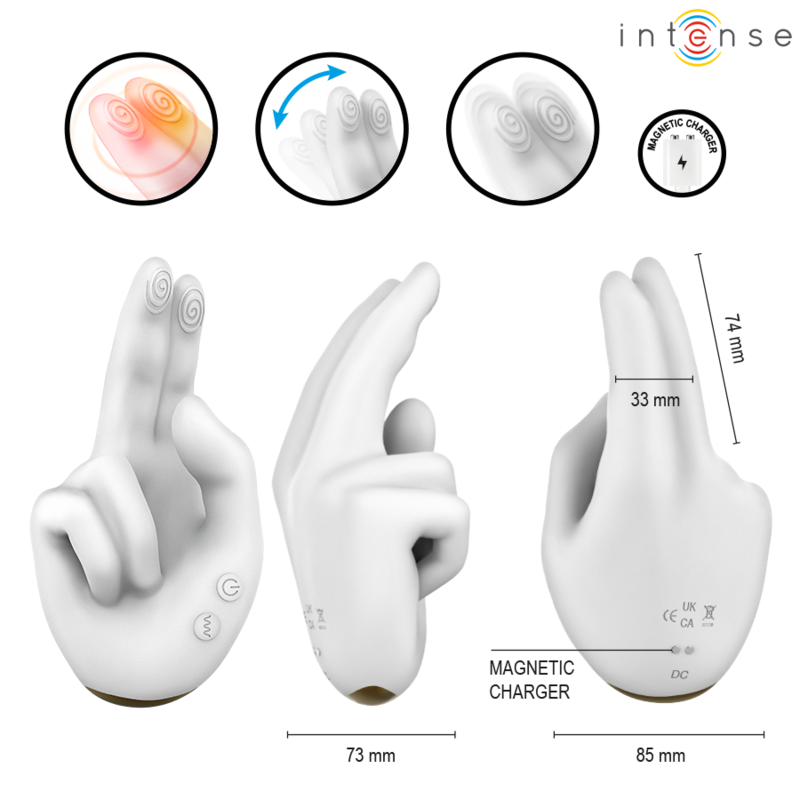 Intense Jimmy vibratore mano riscaldante silicone 10 modi