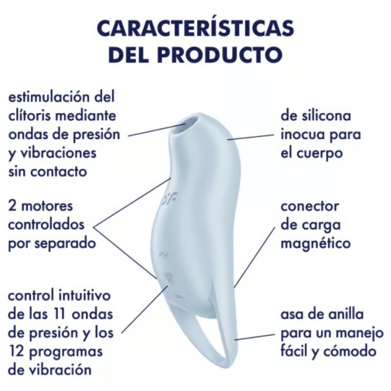 Satisfyer Pocket Pro 1 Stimolatore Air Pulse Azzurro