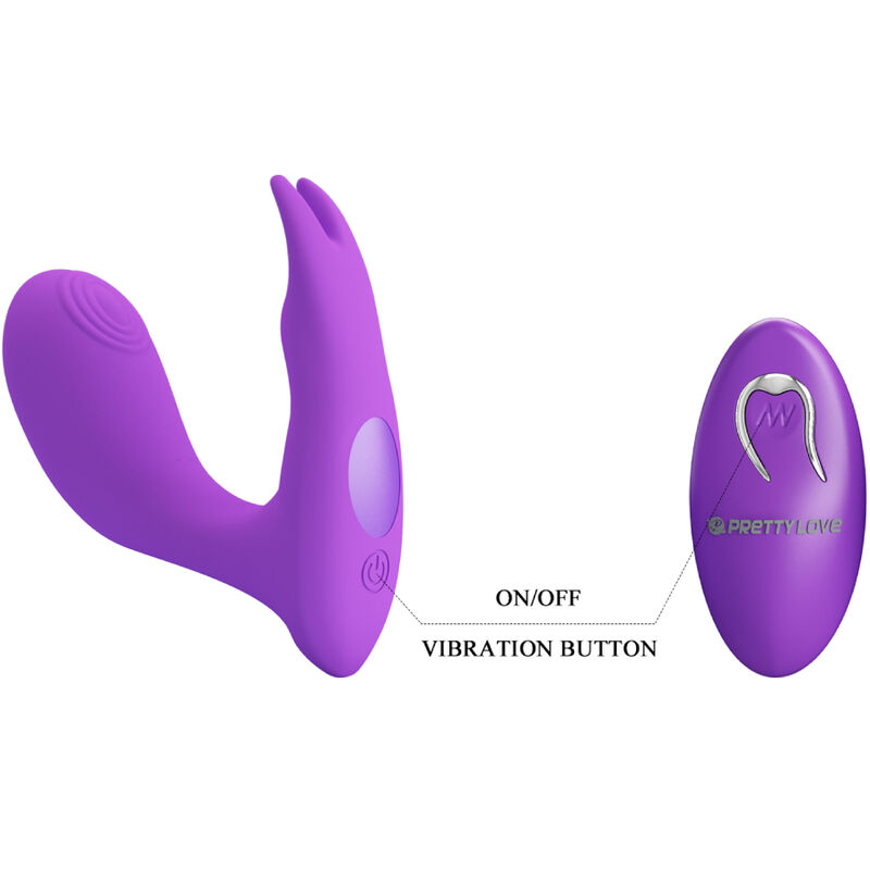 Pretty Love Idabelle vibratore rabbit viola telecomando